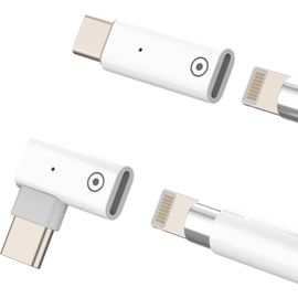 THEF-Adaptateur Lightning Femelle vers USB C Mâle(Lot de 2) Certifié pour Apple MFI Pencil 1ère Génération pour IPad 10ème pour IPhone Stylet Chargeur Câble Jack Rechange Tips de Gén