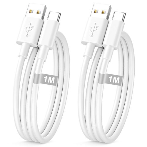 Carplay Cable Chargeur USB C 1M/Lot de 2 pour iPhone 16 15 Voiture,Cable Type C Charge Rapide pour Apple Carplay et Android Auto, Câble USB vers USB C Cordon pour iPhone 16/16e/15 Pro Max,iPad,
