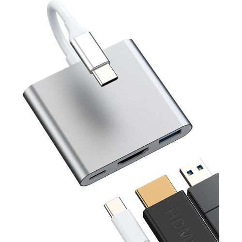 KALANKA-Adaptateur USB C vers HDMI USB 3.0 pour Apple IPhone16 15 Chargeur PC MacBook pour IPad Multiport Thunderbolt Type C Dock Accessoires Convertisseur DisplayPort TV AV écran Compatible avec Sam
