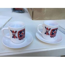 Vintage : 2 Tasses À Cafe " Mobil" - Neuves