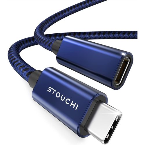 Thef-Câble D'extension Usb C 1m,Nouvelle Version Typec 3.2 Mâle Vers Femelle Charge Rapide Et Transfert De Données Audio Pour Galaxy Tab S8,Pad,M1 M2 Mac Mini/Pro,Galaxy S22,Chargeur Mag-Safe