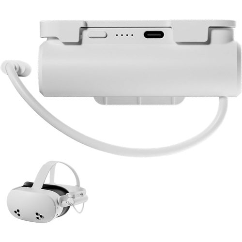 Pack de Batterie Rechargeable 5000mAh Compatible avec Meta/Oculus Quest 2/Elite/3S/3, Lunettes VR, Alimentation Mobile, Chargeur Léger et Portable Type-C pour 2-4 Heures Supplémentaires