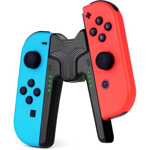 TIANYI-Chargeur Compatible avec Joy Con pour Nintendo Switch et OLED Model, Charging Grip Handle, Comfort V-Shaped Game Controller avec Indicateur LED, USB Type-C, Noir