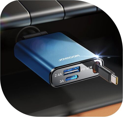 [2025 Ultra-Compact] Retractable Usb C Cigarette Lighter, [3-In-1] 57w 12v/24v Cigarette Lighter Socket, Quick Charge Car Charger Accessories, Car Charger For Iphone 16/15/Samsung S25/S24