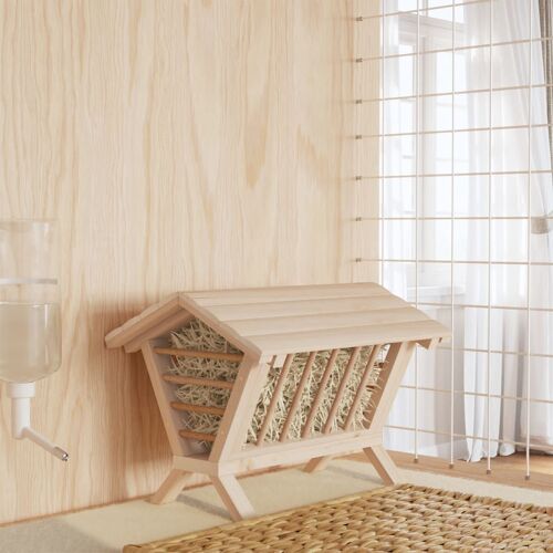 Vidaxl Mangeoire À Foin Pour Lapins 44x33x33 Cm Bois Massif De Sapin