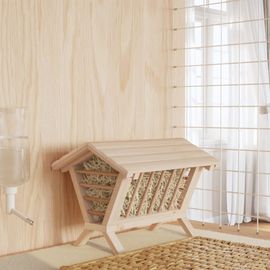 Vidaxl Mangeoire À Foin Pour Lapins 44x33x33 Cm Bois Massif De Sapin