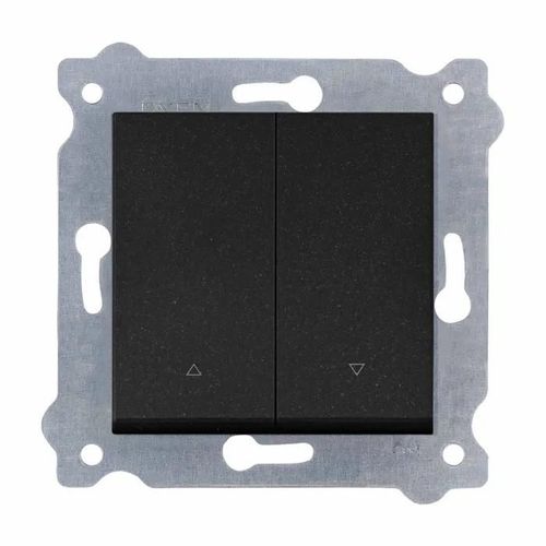Bouton poussoir haut/bas pour volets roulants noir métallique bornes à vis 216/14E EXEN