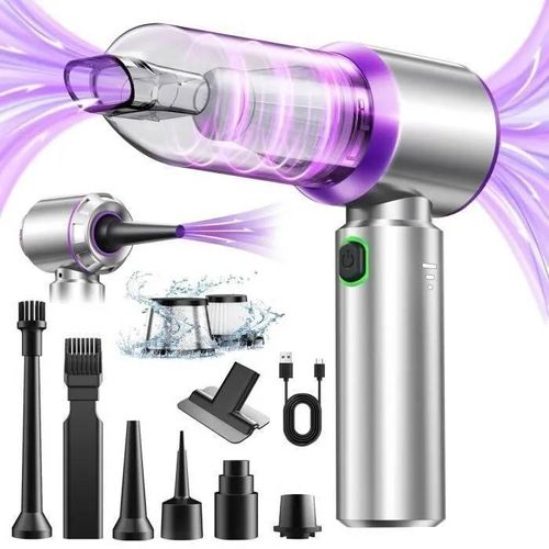 Aspirateur Voiture - 18000Pa 4 in 1- Aspirateur à Main - 3 Vitesses 80,000U/min - Maison, Voiture, Bureau
