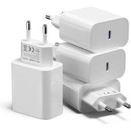 ¿Lot De 4¿ Chargeurs Usb C 25w, Chargeur Rapide De Type C Pd 3.0, Adaptateur D'alimentation Universel Usbc, Compatible Avec Iphone 16/15/14/13/12/11, Samsung Galaxy S25/S24/S23/S22/S21,Google Pixel