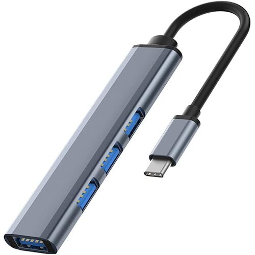 Hub USB Adaptateur multiport 4 en 1 avec 1 Port USB 3.0 hubs USB 3 Ports USB 2.0 pour Les Ordinateurs Portables Macbook Pro Windows et Autres appareils à Interface (Hub USB C)