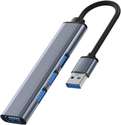 Hub USB Adaptateur multiport 4 en 1 Contient 1 Port USB 3.0 et 3 Ports USB 2.0 pour Macbook Pro, Ordinateurs Portables Windows et Autres appareils dotés d'une Station d'accueil.
