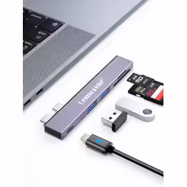 Hub USB C pour MacBook Air Pro,adaptateur multiport 5 en 2 pour Mac Dongle USB A,carte SD/TF,100 W PD Thunderbolt 3/4,accessoires pour Mac Book M1 M2 2022 2021 2020 2019 13"",15"",16