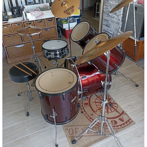 Batterie Premier England Complète Avec Set Cymbales Sabian Et Sourdines