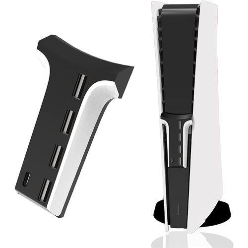 Hub USB 5 Ports pour Console PS5 Adaptateur d'extension pour Console de Jeu PS5 Hub USB Haute Vitesse Étend Les Ports