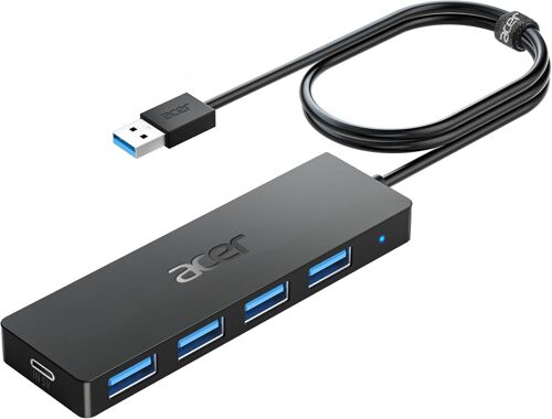 JGD-Hub USB 3.0 avec 4 Ports USB 3.0, Adaptateur Multiport USB pour PC, MacBook Air, Mac Pro/Mini, iMac, Surface Pro, XPS, PS4, Disque Dur Mobile, clés USB et Plus (120cm)