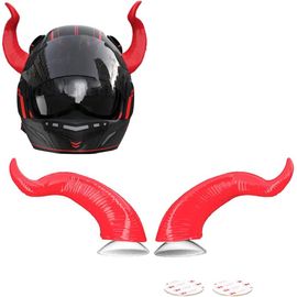 2 Pièces Corne Casque Moto,Corne De Casque De Moto,Deco Casque Moto,Accessoire Casque Moto,Avec Ventouse Décoration Unique Ornement Universel Pour Casque De Moto