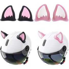 Casques Intégraux Pour Moto¿2 Paar Casque De Moto Décoratif¿Deco Casque Moto¿De Ornement De Casque D'oreilles De Chat¿Accessoires De Moto Personnalisés Auto-Adhésifs Mignons¿Oreille De Chat