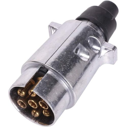 Barre De Remorquage Fiche De Remorque Électrique 7 Broches Métal Alliage D'aluminium Connecteurs De Feux De Voiture À 7 Voies Pour Caravanes Ou Autres Véhicules Utilitaires