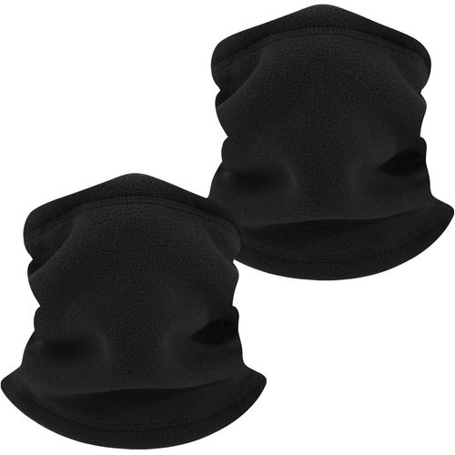 Qxer-Polaire Neck Warmer Cache-Cou, Hiver Doux Épais Doublure Polaire Echarpe Élastique Cou Gaiter, Coupe-Vent Ski Cache-Cou Masque Cagoule Pour Hommes Et Femmes - Taille Universelle