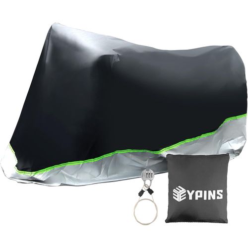 210d Waterproof Motorcycle Cover With Windproof Buckles, Reflective Strip, Lock Hole And Code Lock, Uv Protection Anti-Theft Motorcycle Cover (96""X41""X50"")