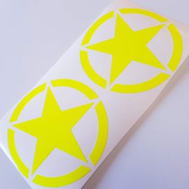 Tuning Sticker, Neon Yellow, 9 Cm X 9 Cm, Tuning Sticker, Oem Dub For Scooter, Motorcycle, 38