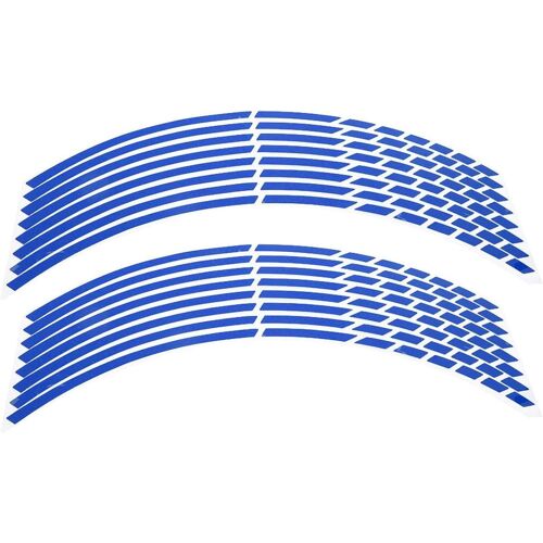 Pour Autocollant Bleu Claire Bandes Autocollants De Bord Moto 16-18 Pouces Autocollants Réfléchissants De Bande De Roue 16 Pièces Vélo Réfléchissant Roue Jante Autocollants Décoration Accessoire(Bleu