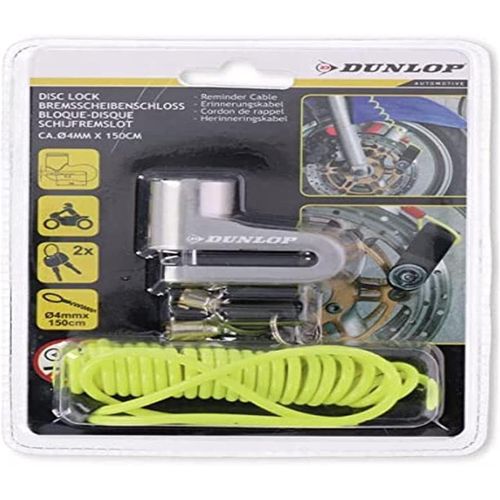 Jum-Automotive Verrou À Disque De Frein Pour Moto Et Vélo,Diamètre 4 Mm Avec Câble De Rappel De 1,5 M,Noir