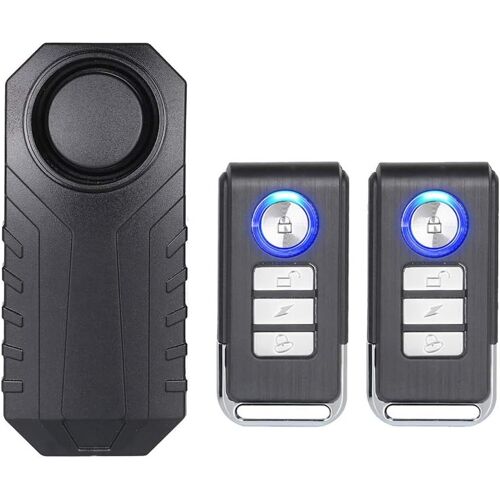 Wireless Bike Motorcycle Alarm, Waterproof Anti-Theft Security Sensor Alarm With 113db Super Powerful Sound, 7 Levels Sensitivity (2 Remote Control Included)