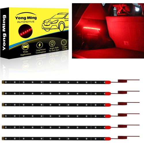 30cm Lampe Voiture Intérieur Led Bande Led Moto,Kit D'éclairage De Décoration Pour Pare-Chocs De Voiture¿Flexible Étanche Led Bande Sous La Caisse¿6 Pièces