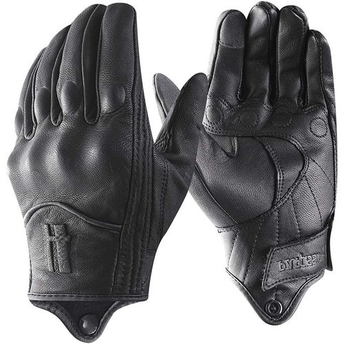 Gants De Moto À Écran Tactile En Cuir De Chèvre À Doigt Complet Pour Homme Gm028e.[T120]