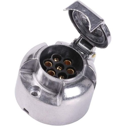 7 Broches Barre De Remorquage Prise De Remorque Électrique Métal Alliage D'aluminium 7 Voies Connecteurs De Feux De Voiture Pour Caravanes Ou Autres Véhicules Utilitaires