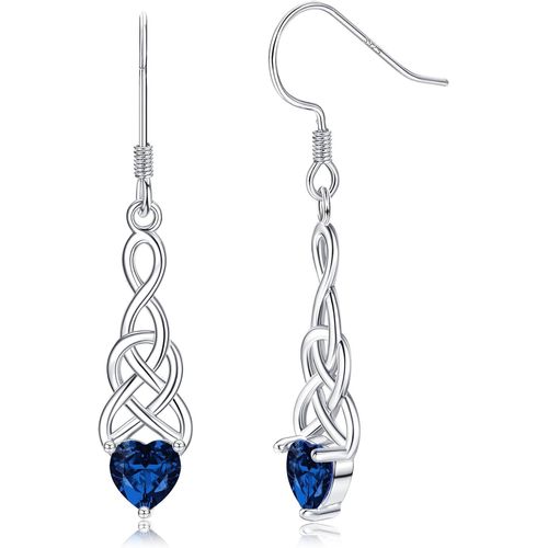 Meimie-Boucles D'oreilles Femme Argent 925 Boucles D'oreilles Avec Pierre De Naissance Boucles D'oreilles C?ur Vintage Fantaisie Boucles D'oreilles Pendantes Boucles D'oreilles Femme Argent