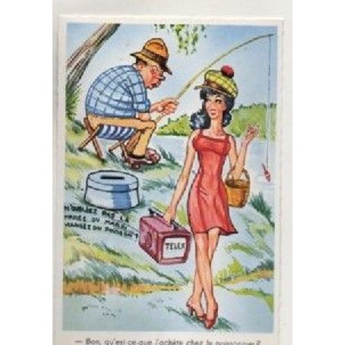 Carte Postale Théme Humour - Bon, Qu'Est Ce Que J'Achète Chez Le Poissonnier ?