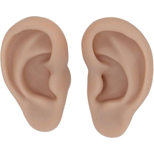 Kal-Paire De Modèles D'oreille En Silicone, Moule D'oreille Souple Réutilisé, Fausse Oreille Pour Boucles D'oreilles, Affichage De Bijoux, Oreille En Caoutchouc Pour La Pratique Du Perçage (Couleur