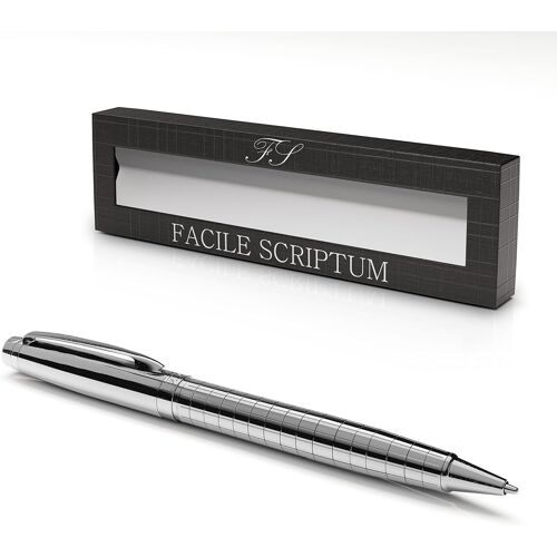 Ice Silver - Stylo À Bille Rotatif - En Métal - De Qualité Supérieure - Idéal Comme Idée Cadeau - Argent Mat