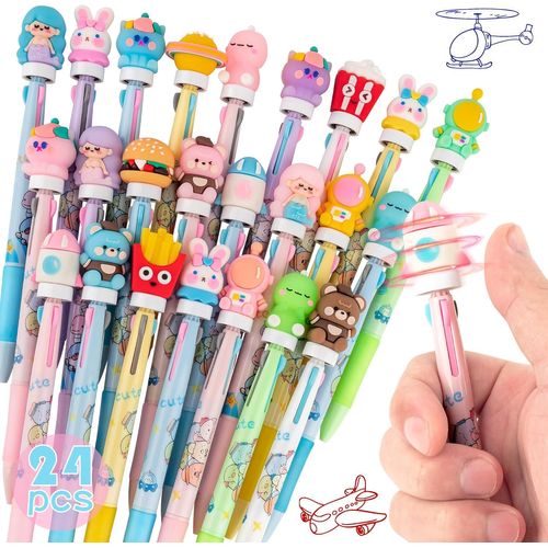 24 Stylos 3 Couleurs,Fidget Spinners Stylo Pour Enfants/Adultes - Anti Stress Stylos,Cadeau Anniversaire Enfants Invites,Goodies Anniversaire Enfant,Cadeau Invite Anniversaire Enfant (24)