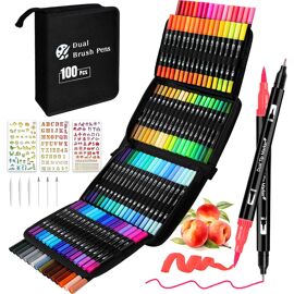 Fibracolor 100 Feutres Coniques – 100 Couleurs Superlavables – Lot Marqueurs école Loisirs Créatifs Dès 3 Ans