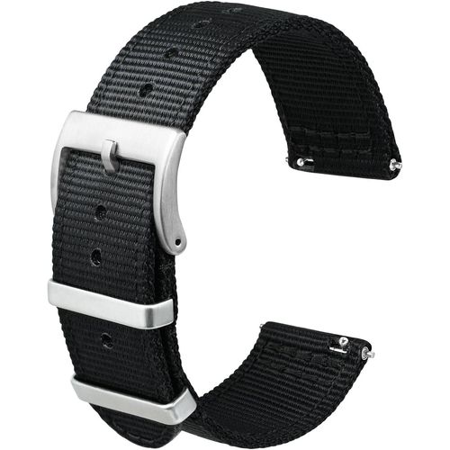 Bracelet De Montre En Nylon À Attache Rapide En Deux Parties Avec Boucle En Métal,Bracelet De Montre En Nylon Tissé À Deux Couches.[U2703]