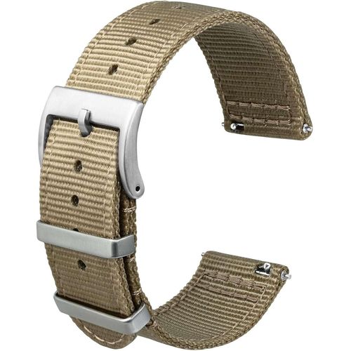 Bracelet De Montre En Nylon À Attache Rapide En Deux Parties Avec Boucle En Métal,Bracelet De Montre En Nylon Tissé À Deux Couches.[U2704]