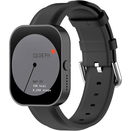 Bracelet Pour Cmf By Nothing Watch Pro,[Respirant] Bracelet En Cuir Véritable,Souple Bracelet Strap De Remplacement Pour Cmf By Nothing Watch Pro-Noir.[U2575]
