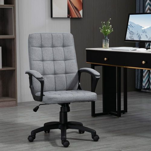 Chaise De Bureau Ergonomique Pivotant 360° Acier Gris Noir