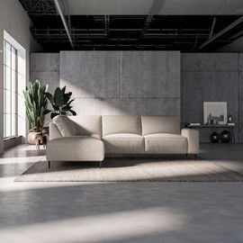 Canapé D'angle Gauche Gris Clair