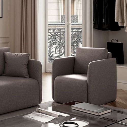 Fauteuil En Polyester Gris