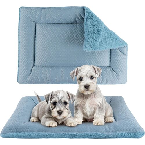Tapis De Lit Pour Chien, Frais Et Chaud Coussin Chien, Réversible Tapis De Couchage, Tapis Lavable Pour Animaux De Compagnie Adapté Xh080 (45x33cm,Bleu)