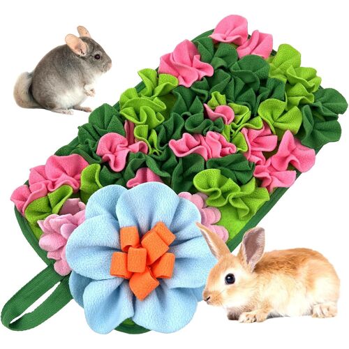 Kalanka-Tapis À Priser Pour Chiens,Petits Animaux De Compagnie,Tapis De Recherche De Nourriture Pour La Formation De L'odorat,Soulagement Du Stress,Tapis De Fouille Chien (Couleur Des Fleurs, 25x45cm