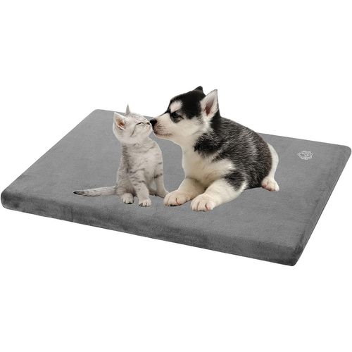 Coussin Chien Réversible (Frais Et Chaud), Tapis Chien Petit Taille Imperméable (59x41x7,6cm), Lit Pour Chien Mousse Haute Densité, Matelas Pour Chien Avec Housse Lavable Amovible