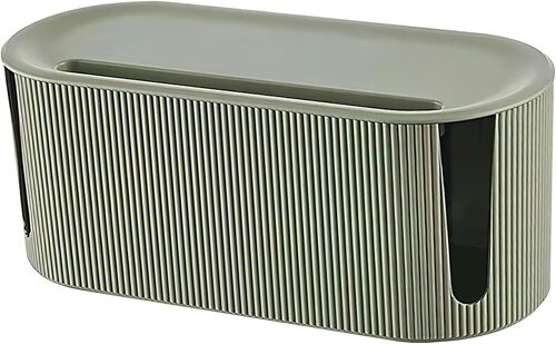 Sjzg-Boîte De Rangement De Câbles, Boite Rangement Cable, Boîte Cache Câble, Boite A Cable, Câche Multiprise, Boîte De Gestion Des Câbles, Pour Dissimuler Et Cacher Les Multiprises Et Câbles (Vert)