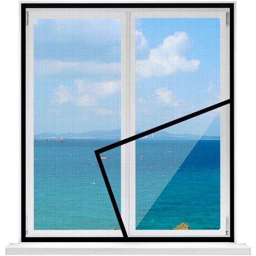 Chenquansarl-Moustiquaire Pour Fenêtre,90x 110cm,Moustiquaire À Arrêt Automatique Pour Fenêtres Et Portes,Avec Bande Ruban Magique,Pour Fenêtres De Terrasse,Fenêtres De Sous-Sol,Fenêtres Extérieures,