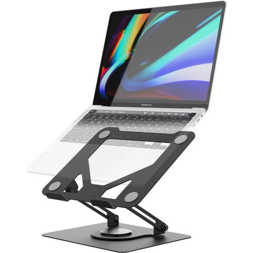 Support Ordinateur Portable, Support PC Portable Rotatif à 360°, Réglable en Hauteur, Compatible avec MacBook Air/Pro, Dell, HP et Autres Ordinateurs Portables 11-17,3"" - Noir