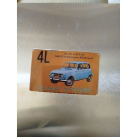 Plaque Publicitaire Motif Renault 4l Neuf